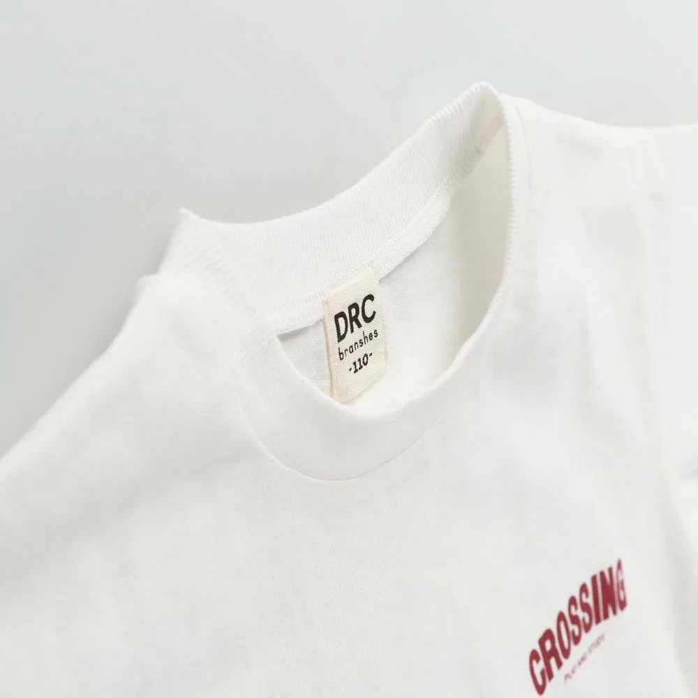 Футболка с коротким рукавом с разнообразными графическими принтами Branshes, 96: White_Chest Logo — фото 3