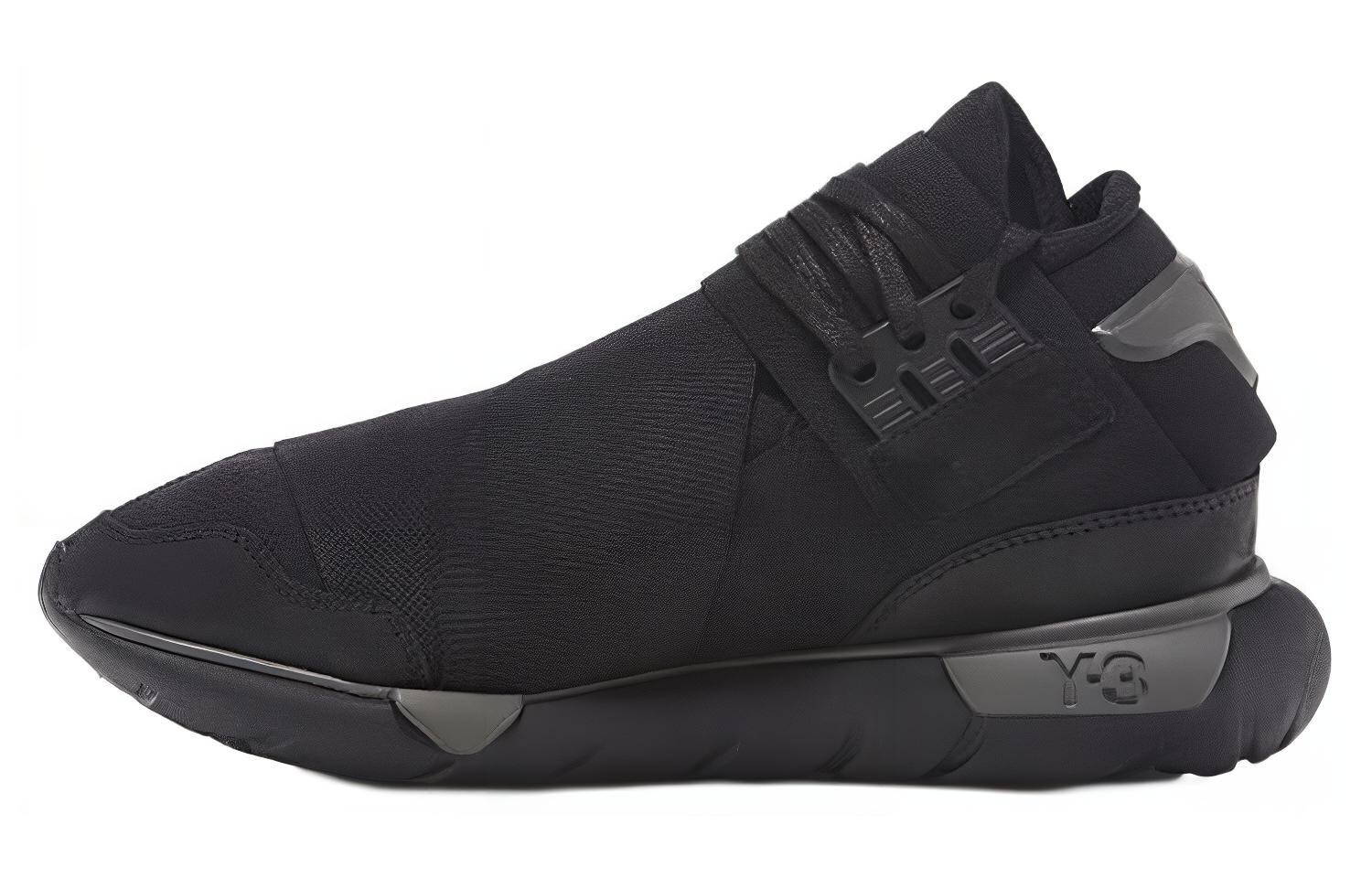 

Y-3 Qasa Lifestyle Shoes Unisex High-top Black/Black/Black Olive