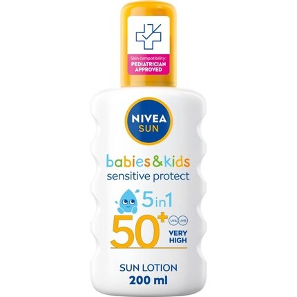 

Sun Kids Sensitive Protect & Care Солнцезащитный спрей Spf 50+ 200 мл, Nivea
