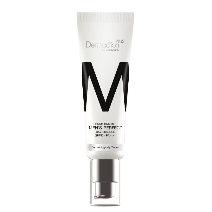

Dermaction Plus by Watsons Pour Homme Men Perfect Day Essence SPF50+ PA++++ 30 мл, White