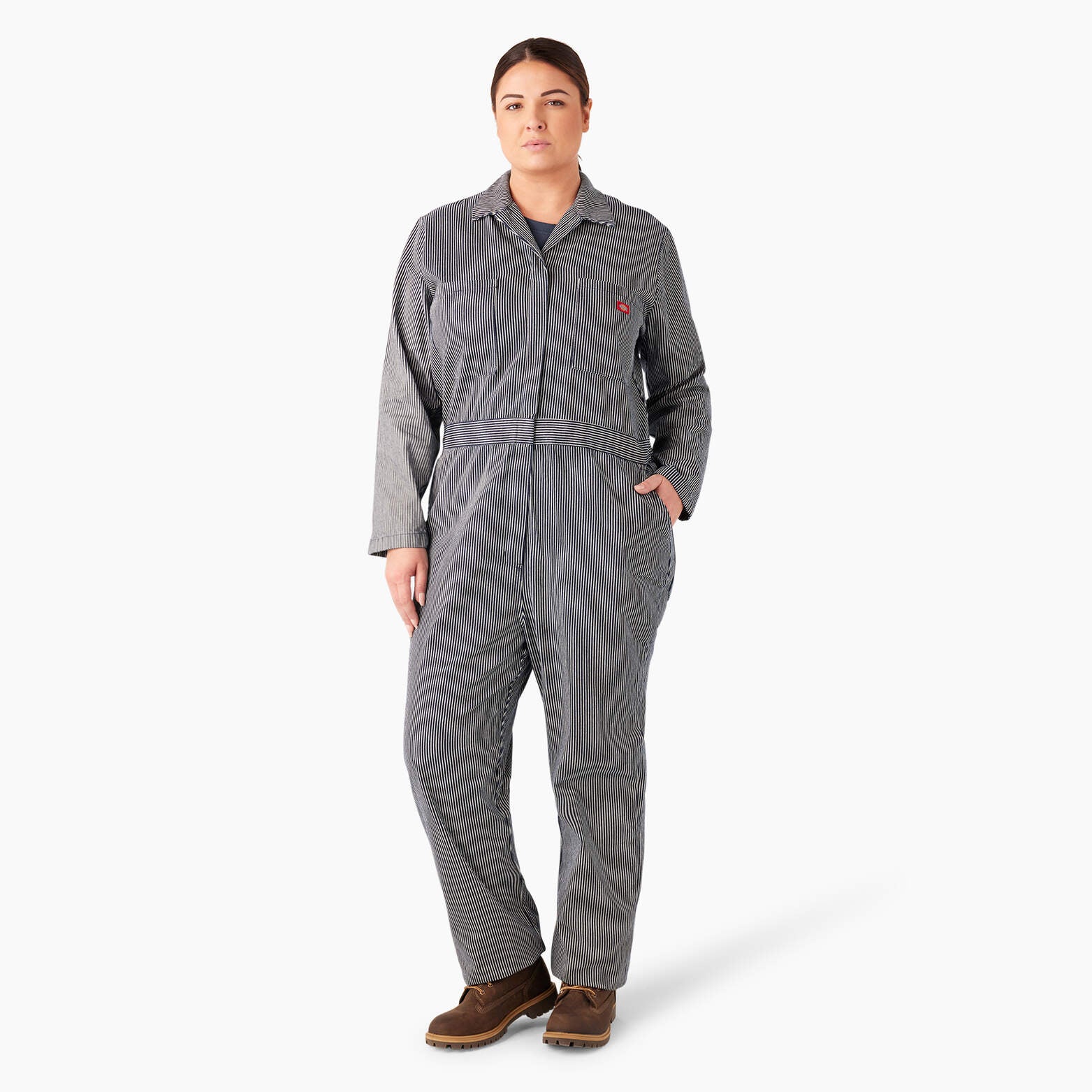 

Женские комбинезоны Dickies Plus с длинными рукавами в полоску, Rinsed Hickory Stripe (Rhs)