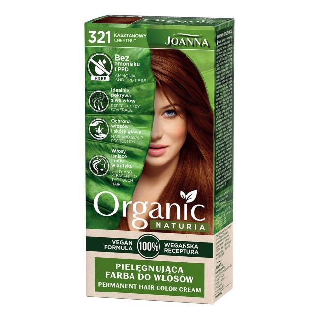 

Органическая краска для волос Naturia Joanna, цвет 321 chestnut