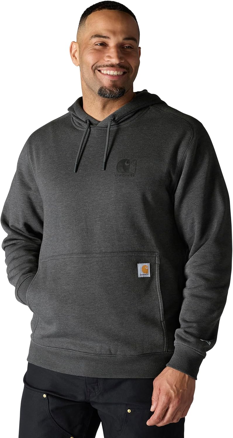 

Carhartt мужская толстовка Force Relaxed Fit легкая с логотипом, Carbon Heather