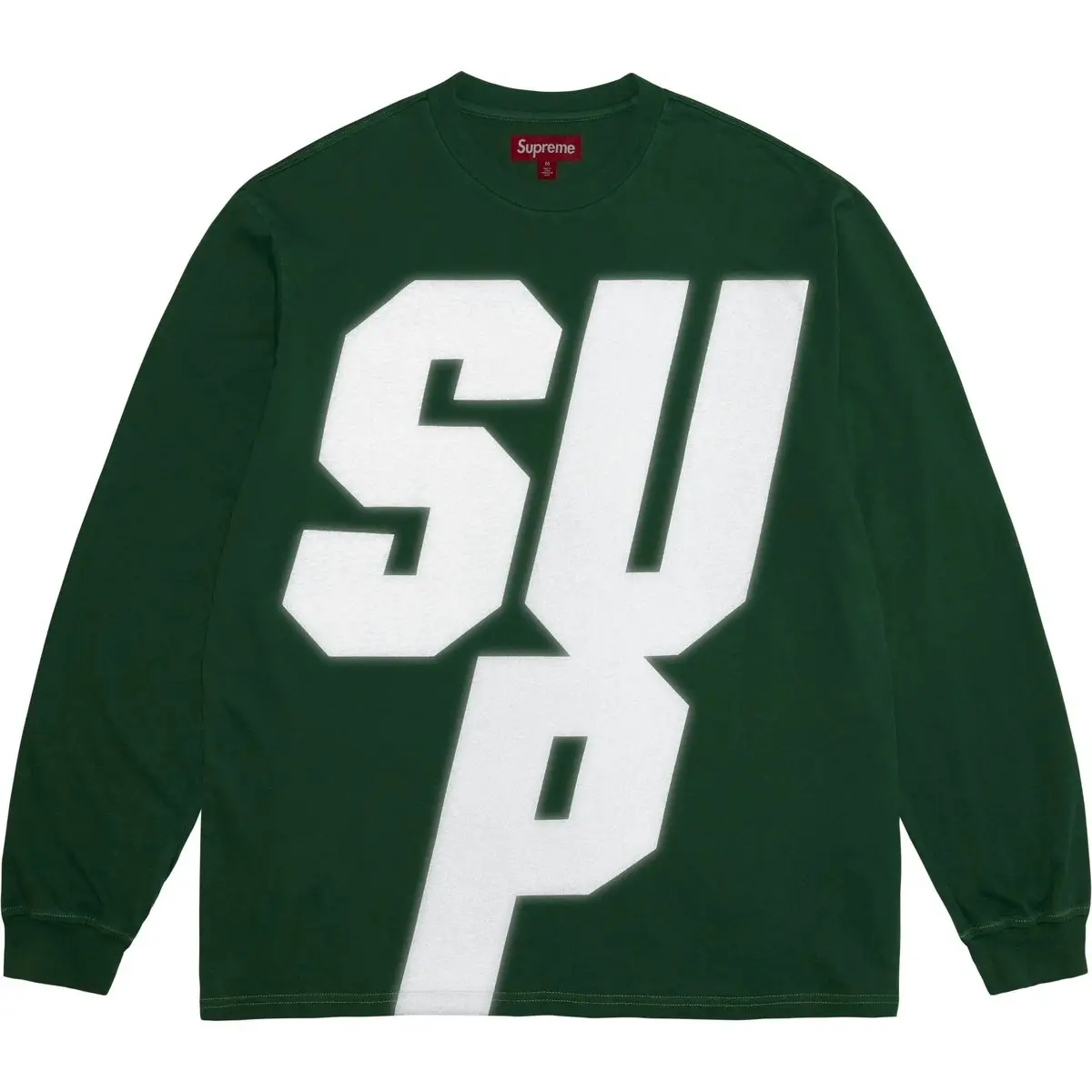 

WEEK12 светоотражающая футболка с длинным рукавом unisex Supreme, зеленый