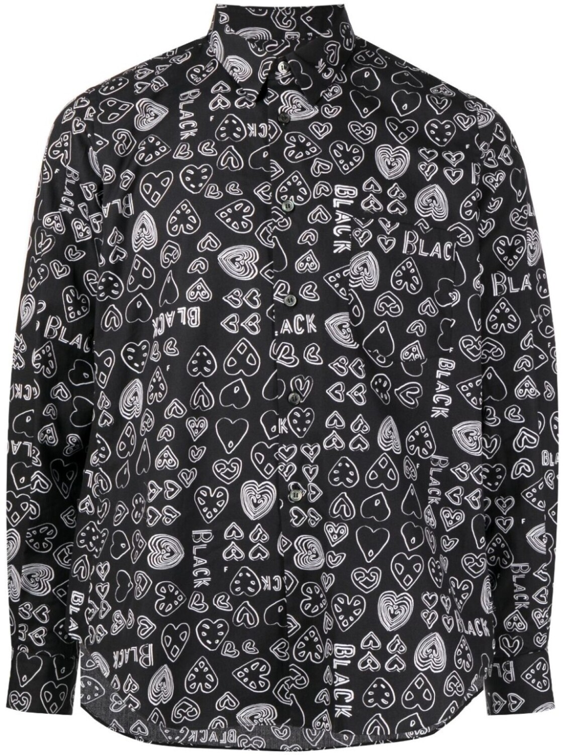 

Black Comme Des Garçons рубашка с принтом, черный