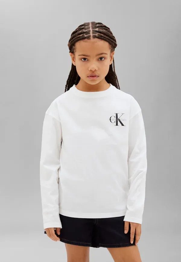 Лонгслив Calvin Klein Jeans, ярко-белый — фото 3