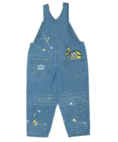 Комбинезон-сарафан джинсовый Minions BABYDOLL для мамы и ребенка, светлый индиго — фото 3