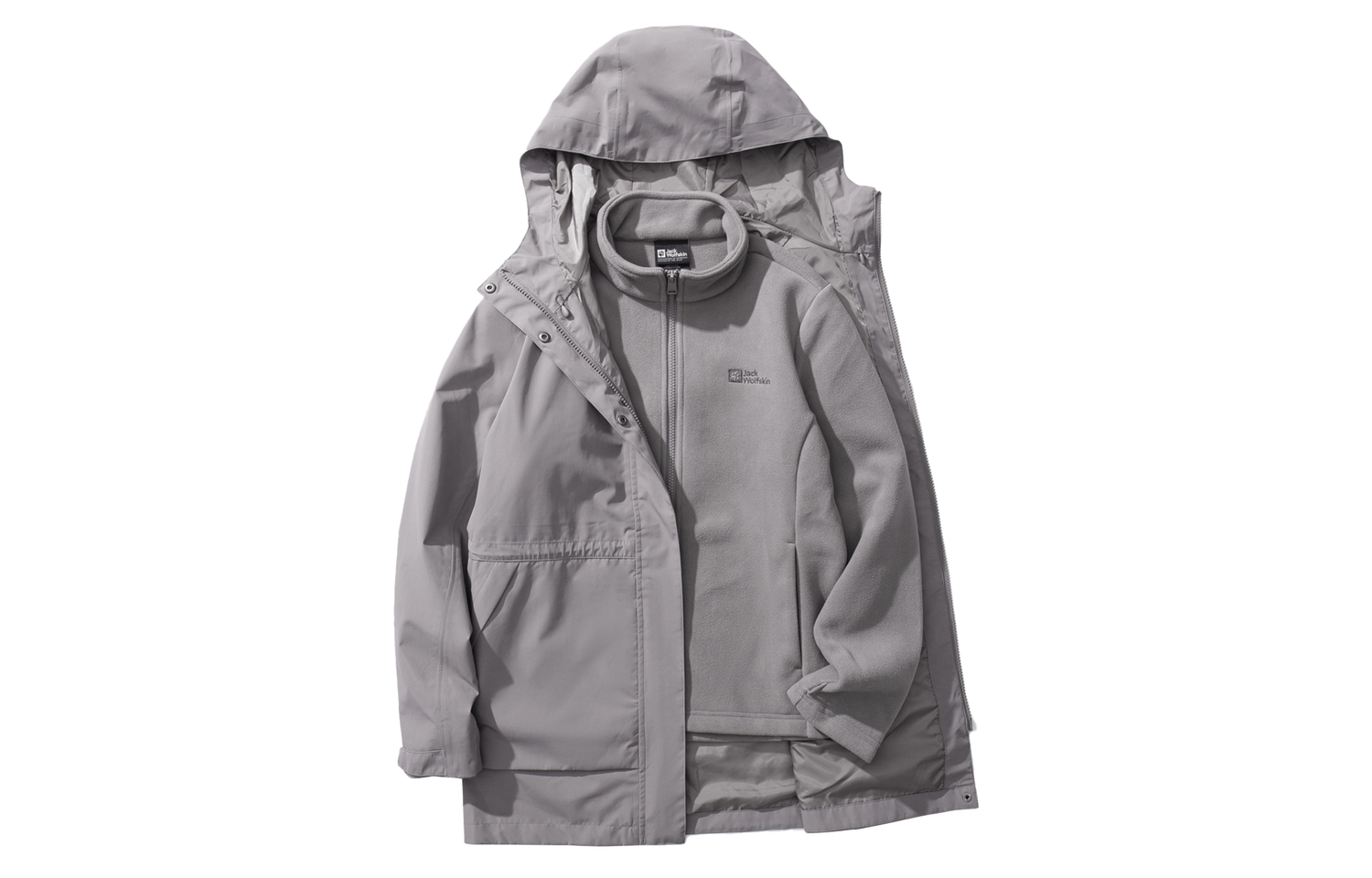 

JACK WOLFSKIN Ветровка женская непромокаемая и непродуваемая, Purple Gray/I0084