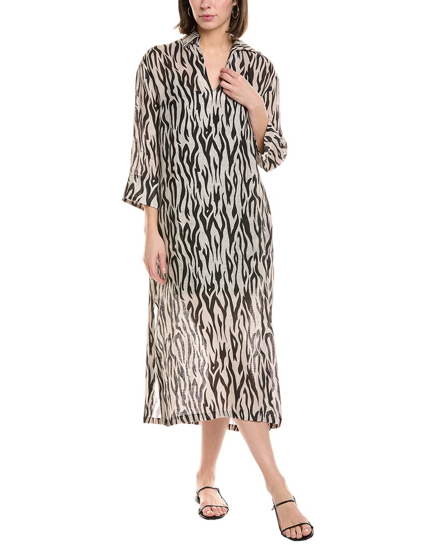 

MIRTO 1956 Льняное миди-платье, черный