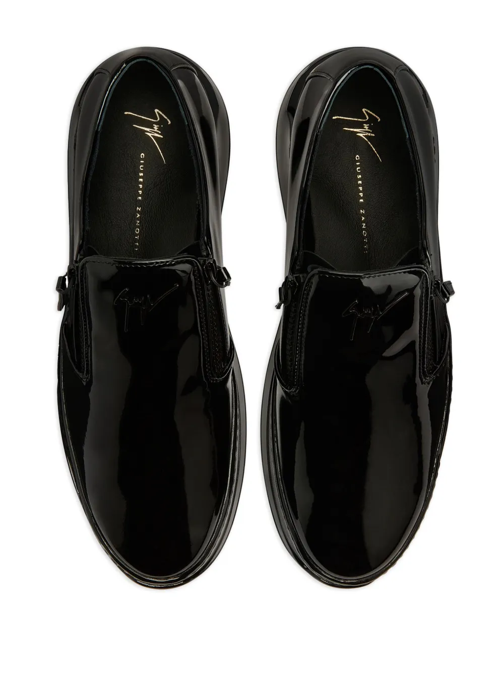 Лакированные кеды Conley на молнии Giuseppe Zanotti, черный — фото 4