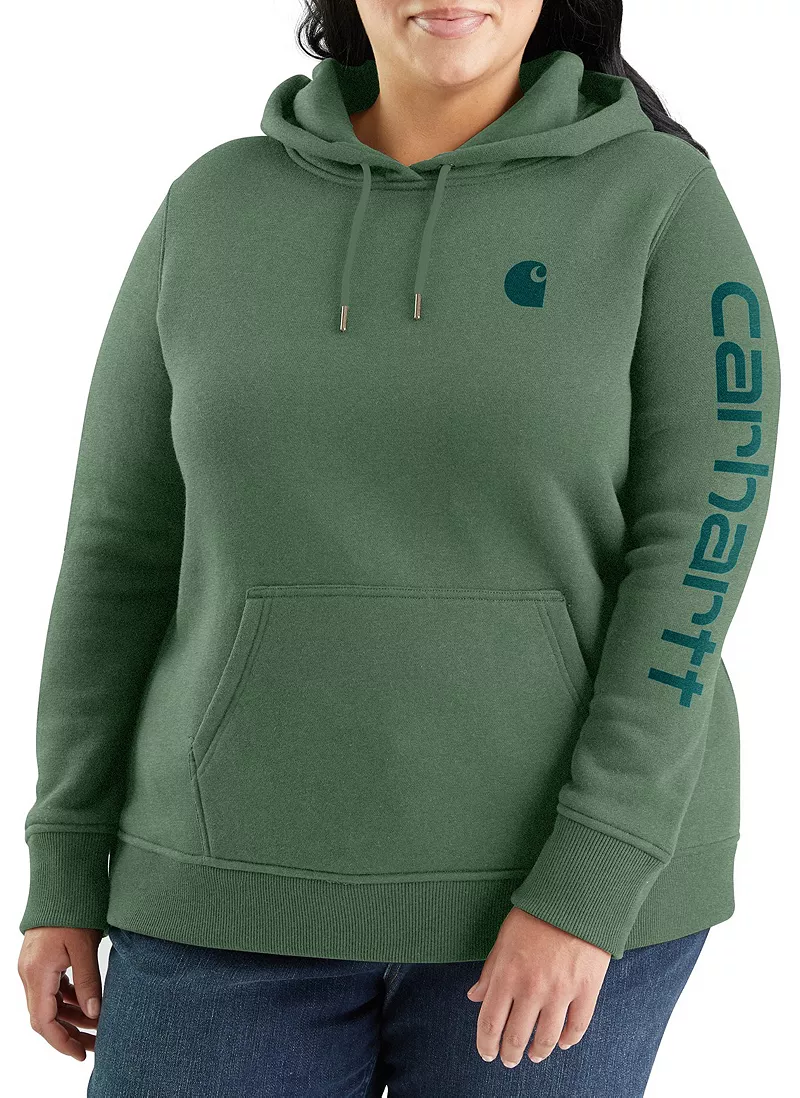 

Женская толстовка с рукавами и графическим рисунком Carhartt Clarksburg, цвет Frosted Balsam