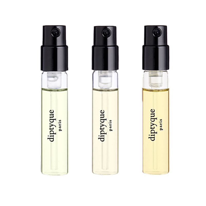 

Diptyque Набор парфюмерных проб Tan Dao+Greek Fig+Rose Light три предмета туалетная вода сандал кедр 2мл*3