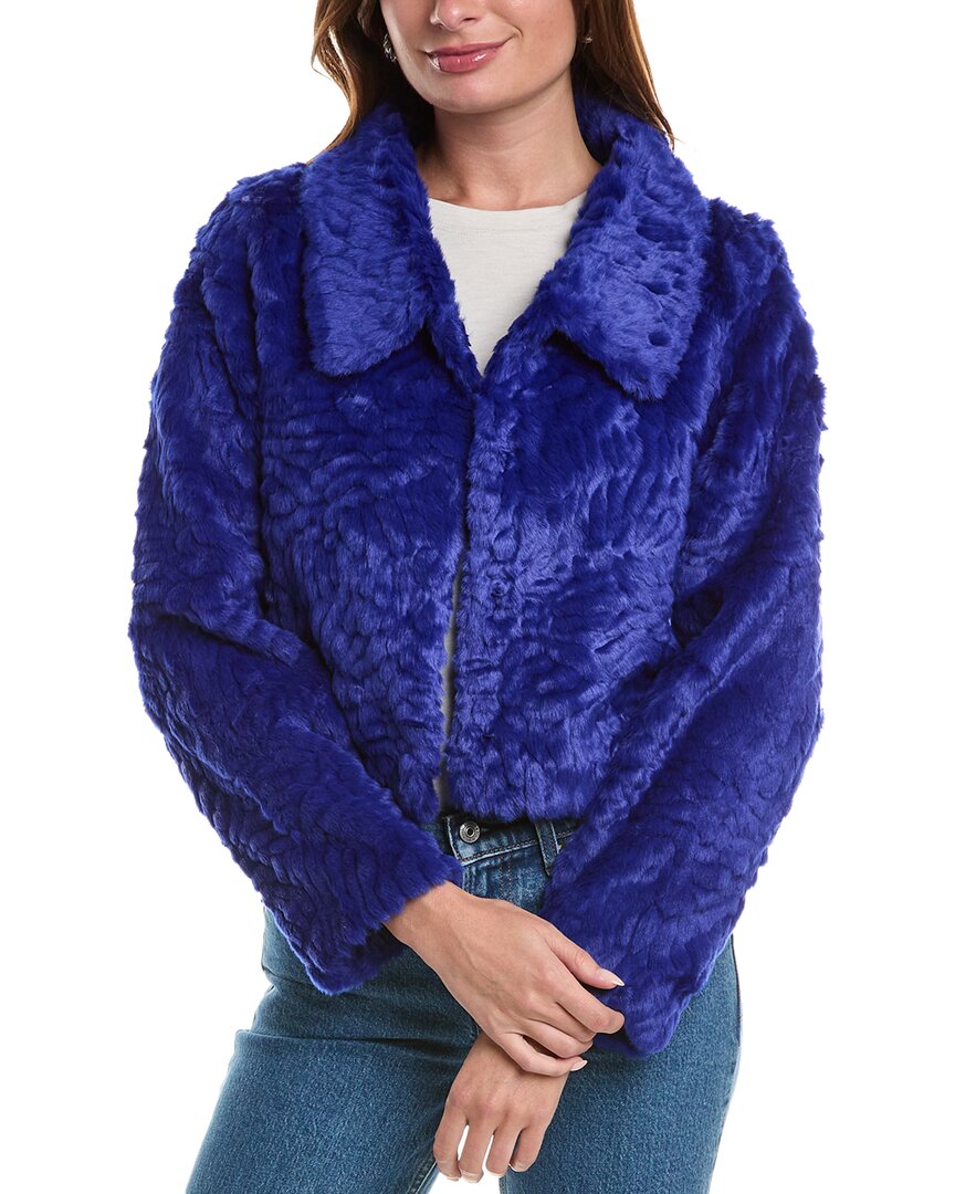 

Укороченная куртка Polaris из нереального меха Unreal Fur, синий