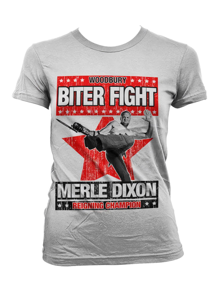 

Футболка Woodbury Biter Fight Girly T-Shirt The Walking Dead, белый