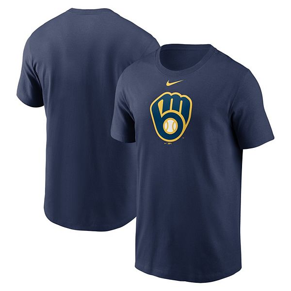 

Мужская футболка navy milwaukee brewers fuse logo Nike