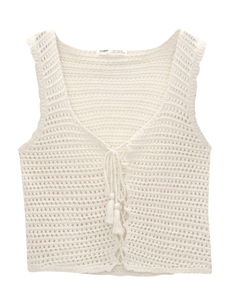 

Вязаный топ Pull&Bear, экрю