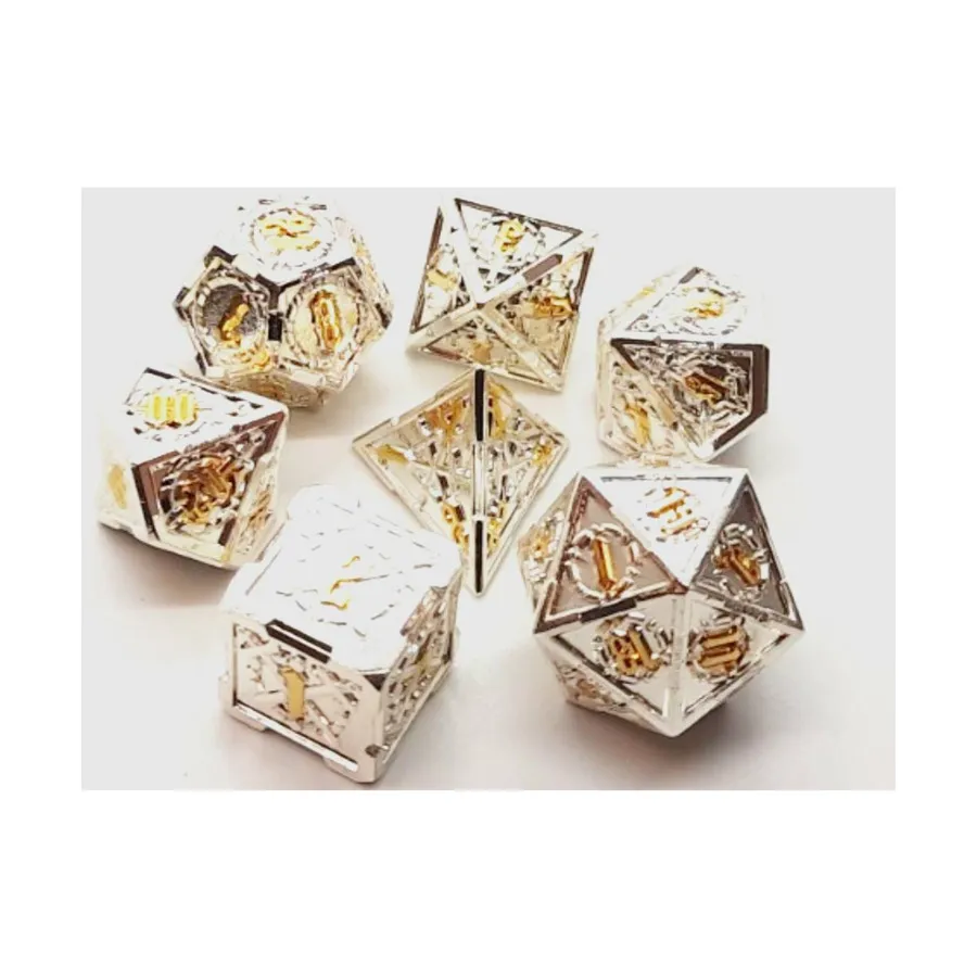 

Набор Poly — серебро с золотом (7), Metal Dice - Knights of the Round Table