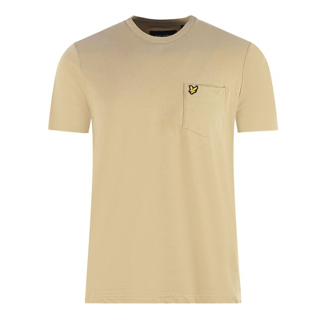 

Футболка с логотипом бренда на груди Lyle & Scott, бежевый