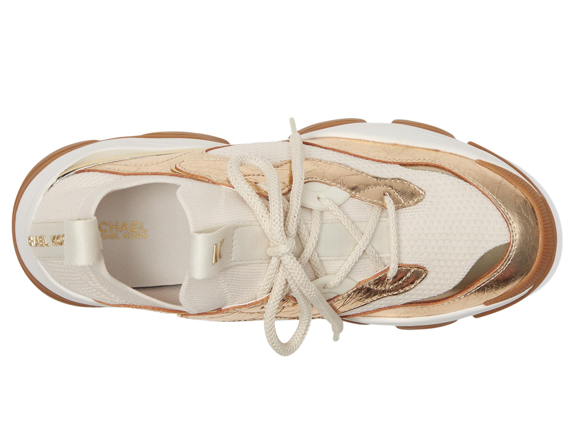 Кроссовки MICHAEL Michael Kors Atlas Knit Trainer, цвет Pale Gold — фото 2