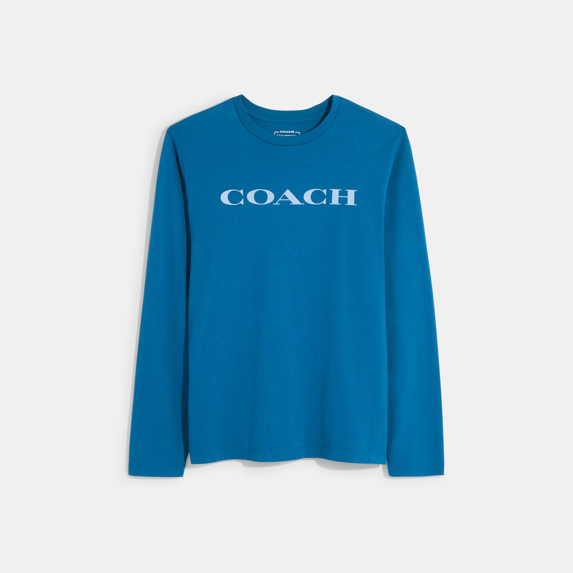 

Футболка с длинными рукавами Coach Outlet Essential из органического хлопка, цвет Blue Sapphire