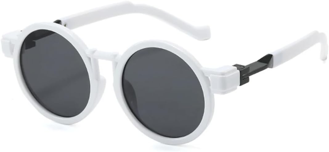 

Солнцезащитные очки с защитой UV400 | Круглые, в стиле панк, с прозрачным градиентом | Для женщин и мужчин, для занятий спортом на открытом воздухе и вождения DSVIGF, White Gray