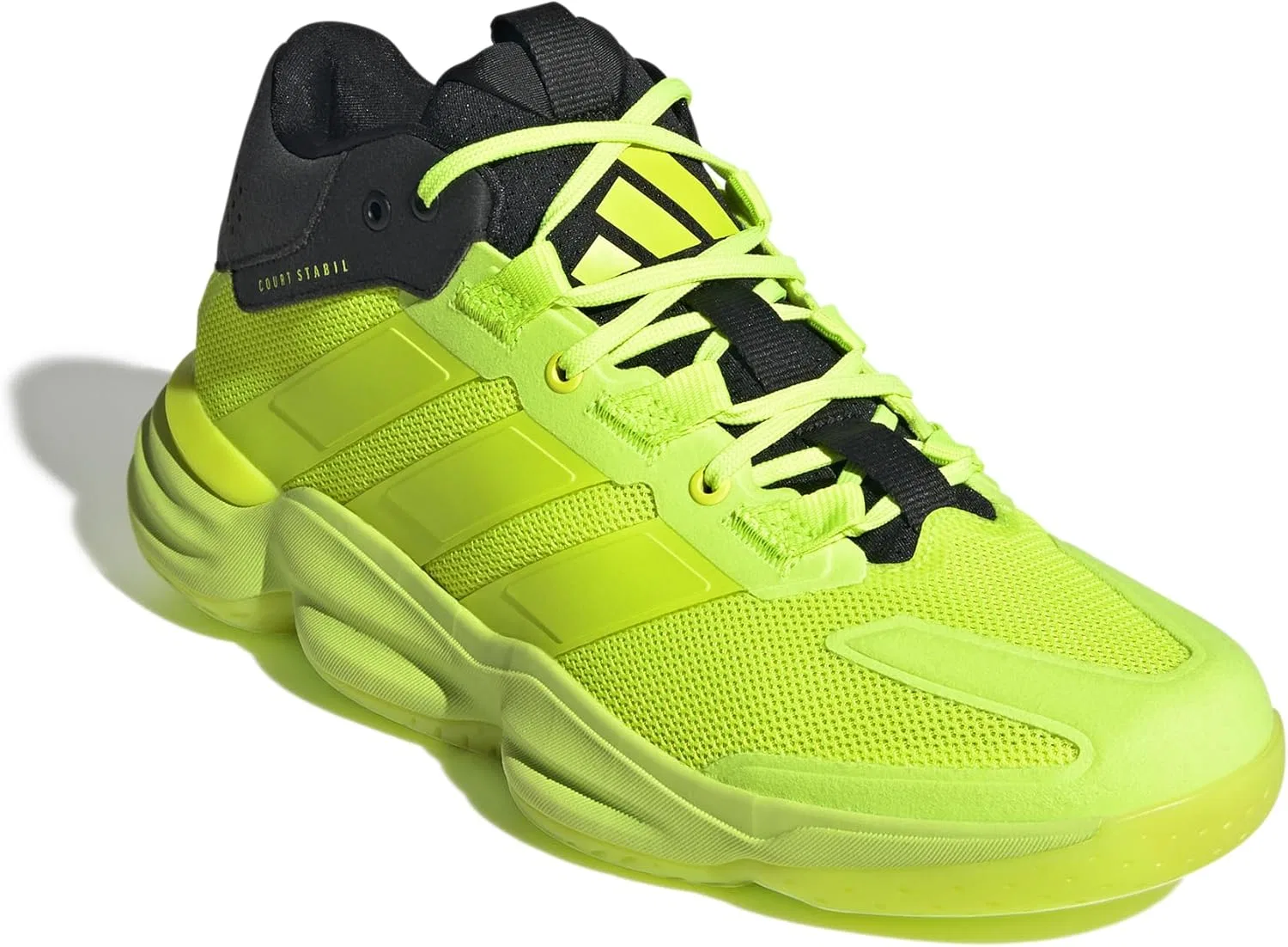 Мужские кроссовки Adidas Court Stable для игры в помещении, Lucid Lemon Lucid Lemon Core Black — фото 4