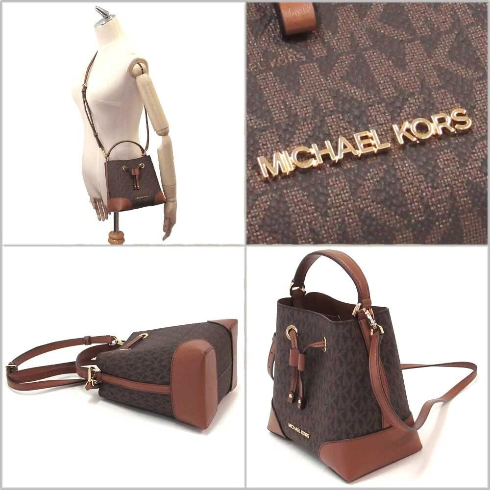 

Michael Kors XS Suri Mini Bucket Сумка через плечо на шнурке 35F2GM9M1B ПВХ