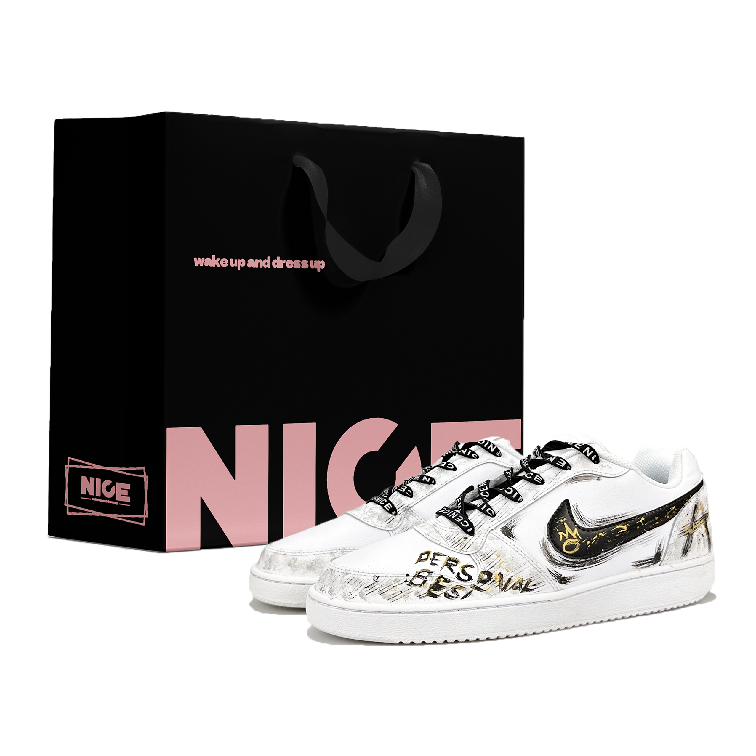 

Nike Низкие противоскользящие кроссовки для скейтбординга EBERNON, мужские, черно-белые