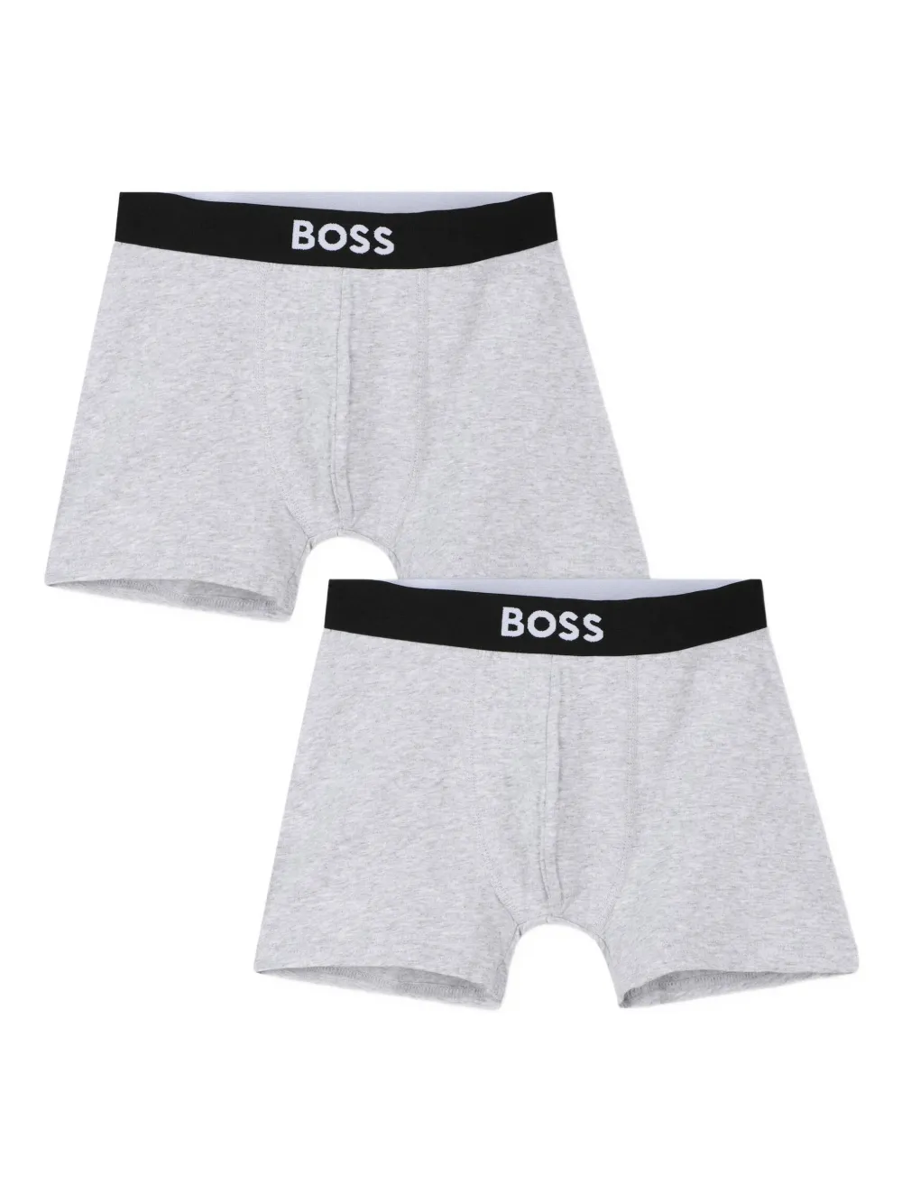 

Комплект из двух боксеров с логотипом BOSS Kidswear, серый