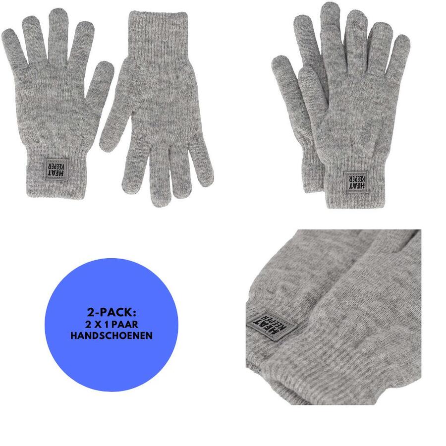 

HEAT KEEPER Термоперчатки женские серые 2 пары