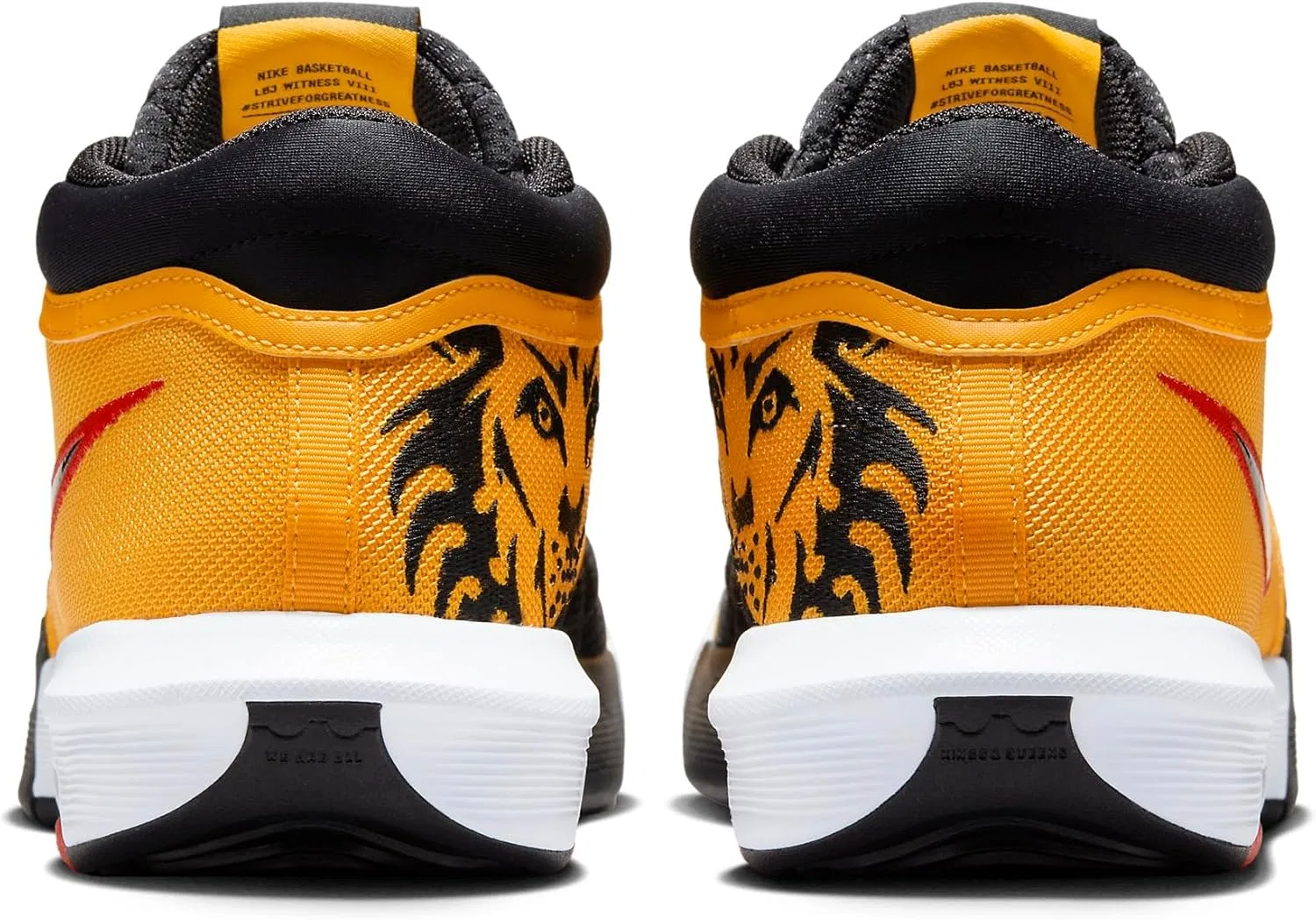 Баскетбольные кроссовки Lebron Witness VIII HQ2139 NIKE, University Gold Black — фото 4