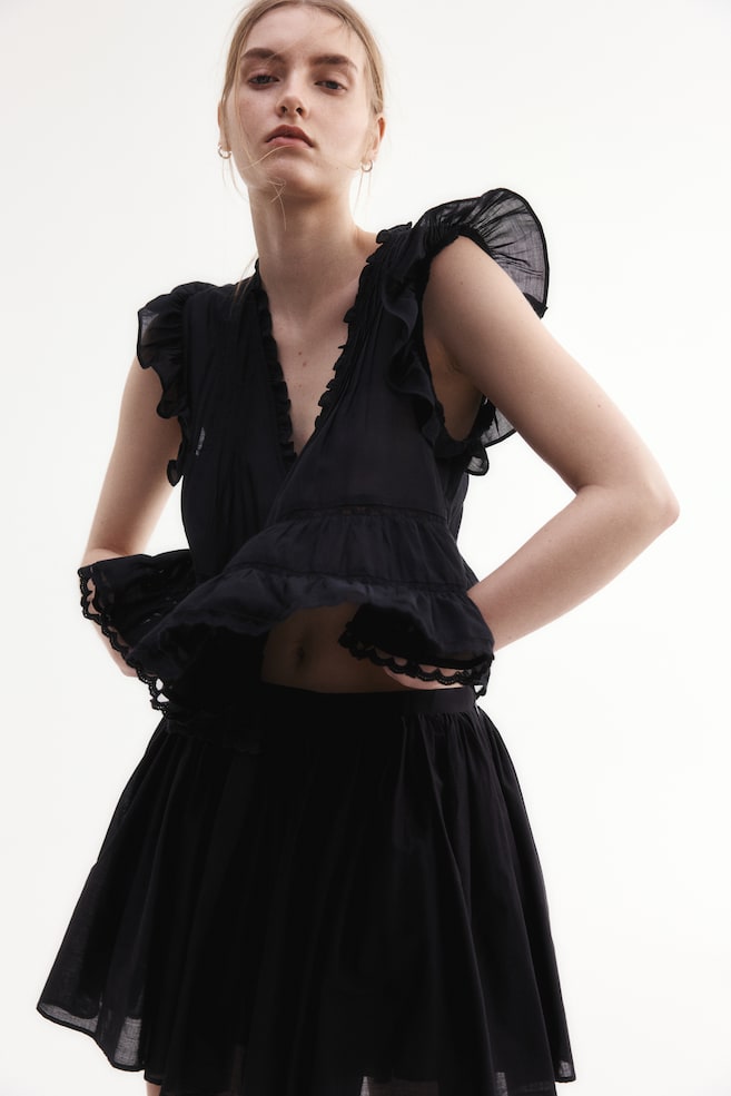 

Блузка с кантом H&M, черный