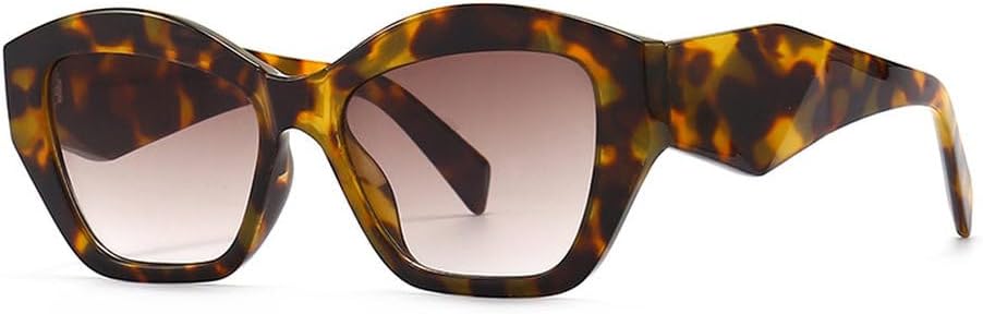 

Модные солнцезащитные очки «кошачий глаз» класса люкс для женщин и мужчин, ретро-очки для активного отдыха, трендовые солнцезащитные очки с защитой от УФ-излучения UV400 TKKTLLT, Leopard Tea