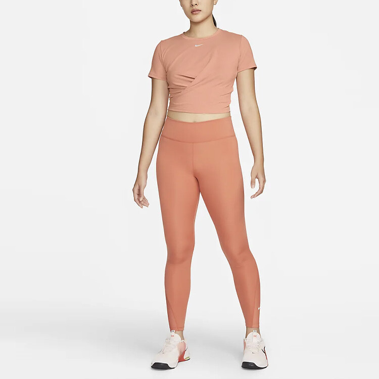Укороченный топ женский светло-коричневый цвет Marden Root Nike — фото 3