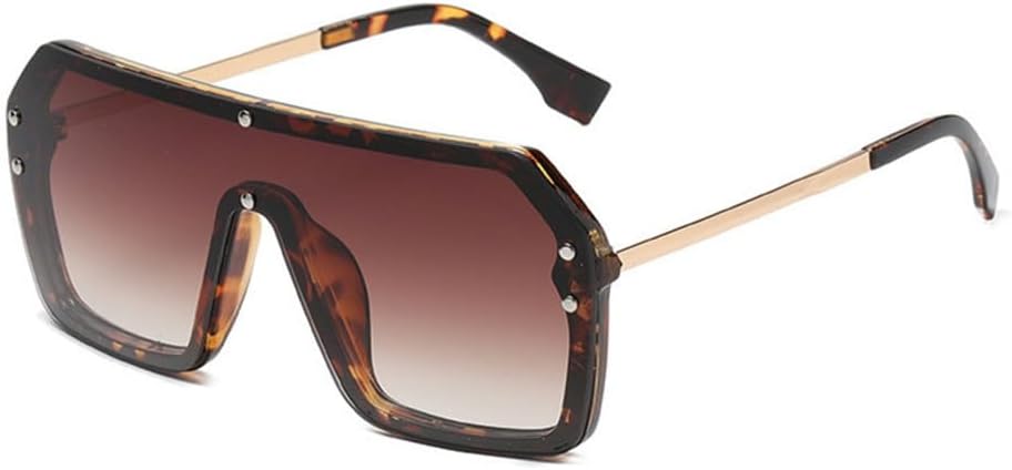 

Женские солнцезащитные очки (1 шт.) с плоскими линзами градиентного оттенка, без оправы, мужские солнцезащитные очки с зеркальным покрытием и защитой от УФ-излучения UV400 для активного отдыха LANGSER, Leopard Tea