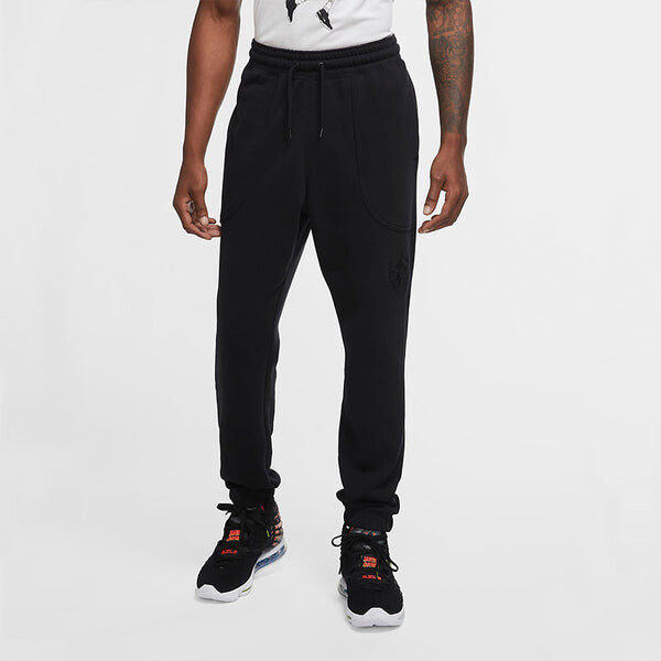 Спортивные штаны Nike LeBron velvet foot pants casual loose trousers Men Black, черный — фото 3