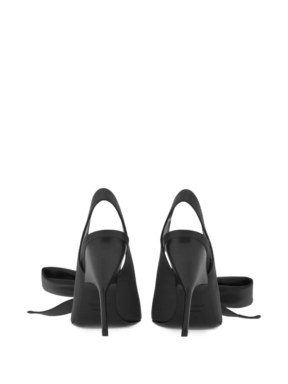 Туфли-лодочки Ferragamo 105 мм с открытой пяткой и бантом Salvatore Ferragamo, черный — фото 3