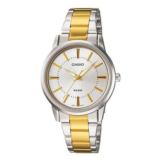 

Часы CASIO 50m Waterproof Gold Color Stainless Steel Strap Couple Unisex Mens Analog, мультиколор