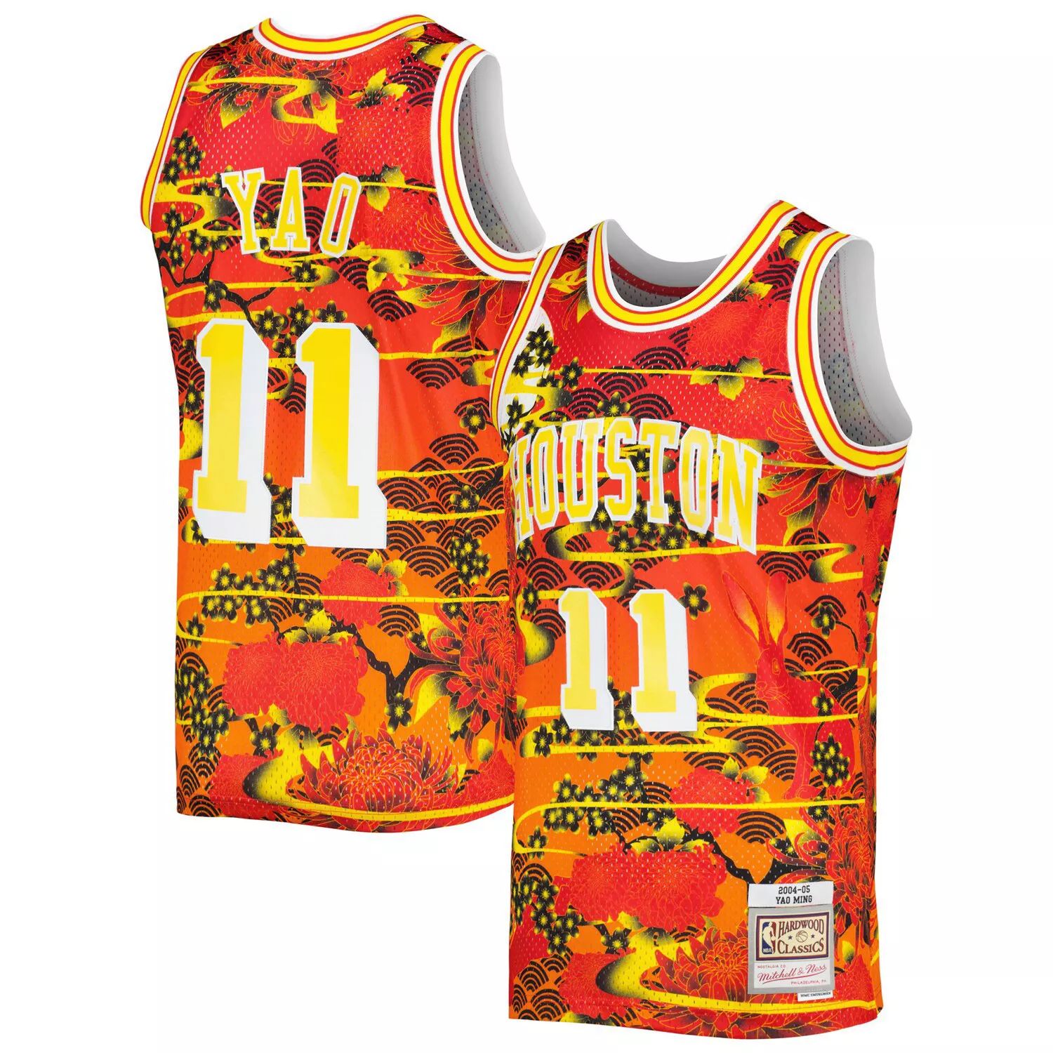 

Мужская футболка Mitchell & Ness Yao Ming Red Houston Rockets Hardwood Classics Lunar New Year Swingman Jersey