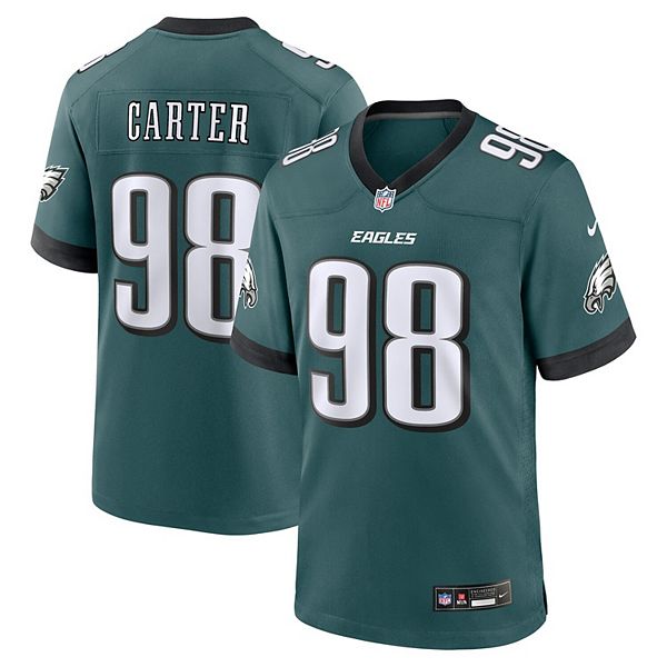 Мужская футболка Jalen Carter Midnight Green Philadelphia Eagles Team Game Nike — фото 2