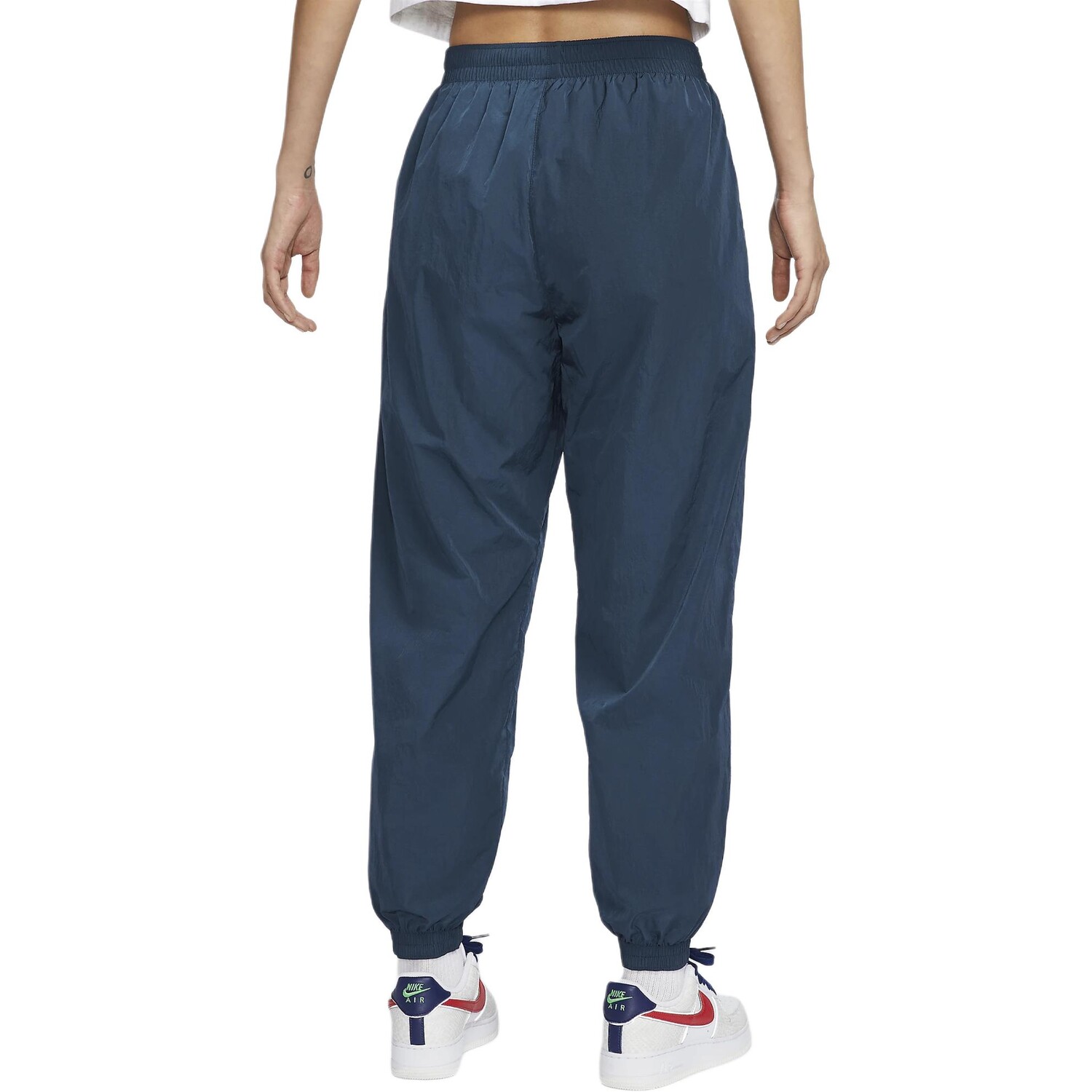 Брюки Nike Sportswear Essential Mid-Rise Oversized Woven Joggers, темно-синий — фото 2