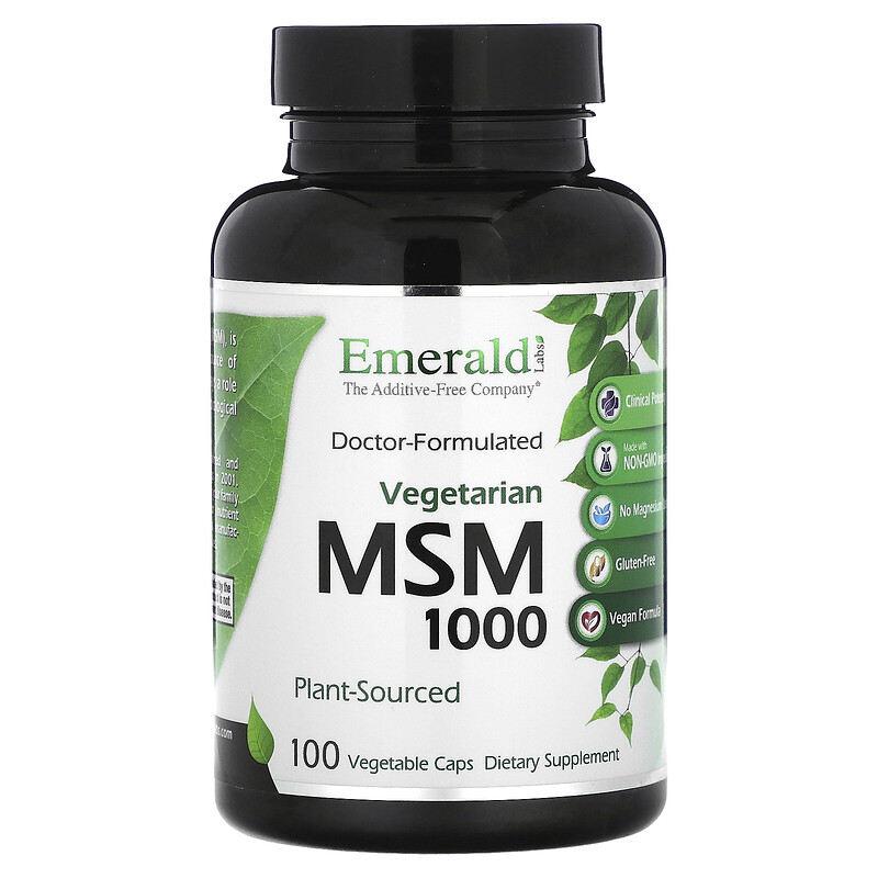 

Emerald Laboratories, MSM 1000`` 100 растительных капсул