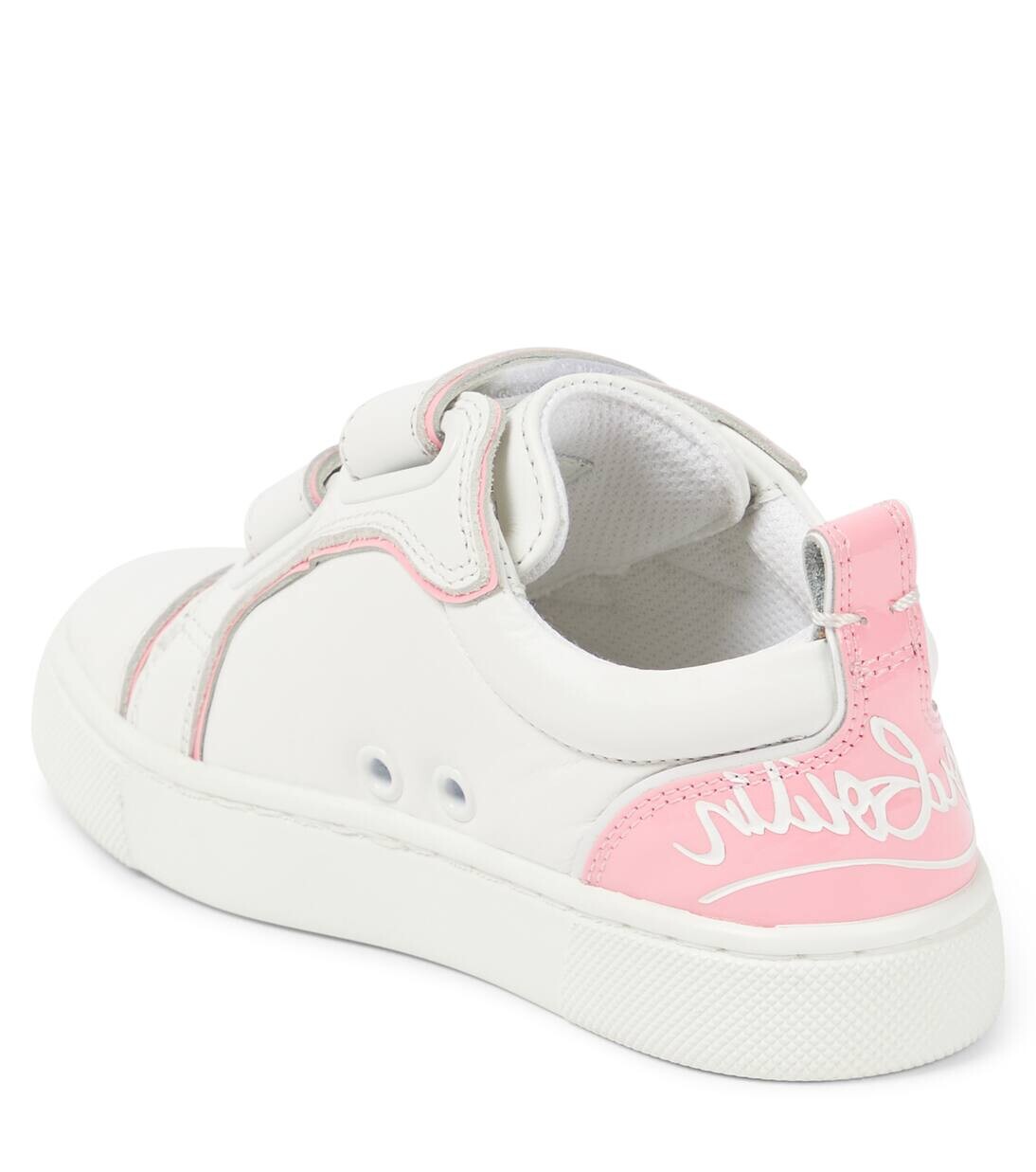 Кроссовки из кожи Funnyto Scratch Christian Louboutin Kids, цвет bianco/calipso — фото 3