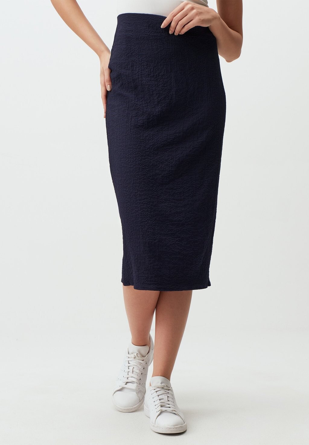 

Юбка-карандаш Regular Waist Elegant Straight Midi Jimmy Key, темно-синий