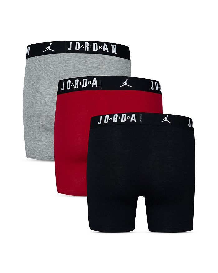 Мальчиковые хлопковые боксеры Flight Core, 3 пары - для старших детей JORDAN, красный — фото 2