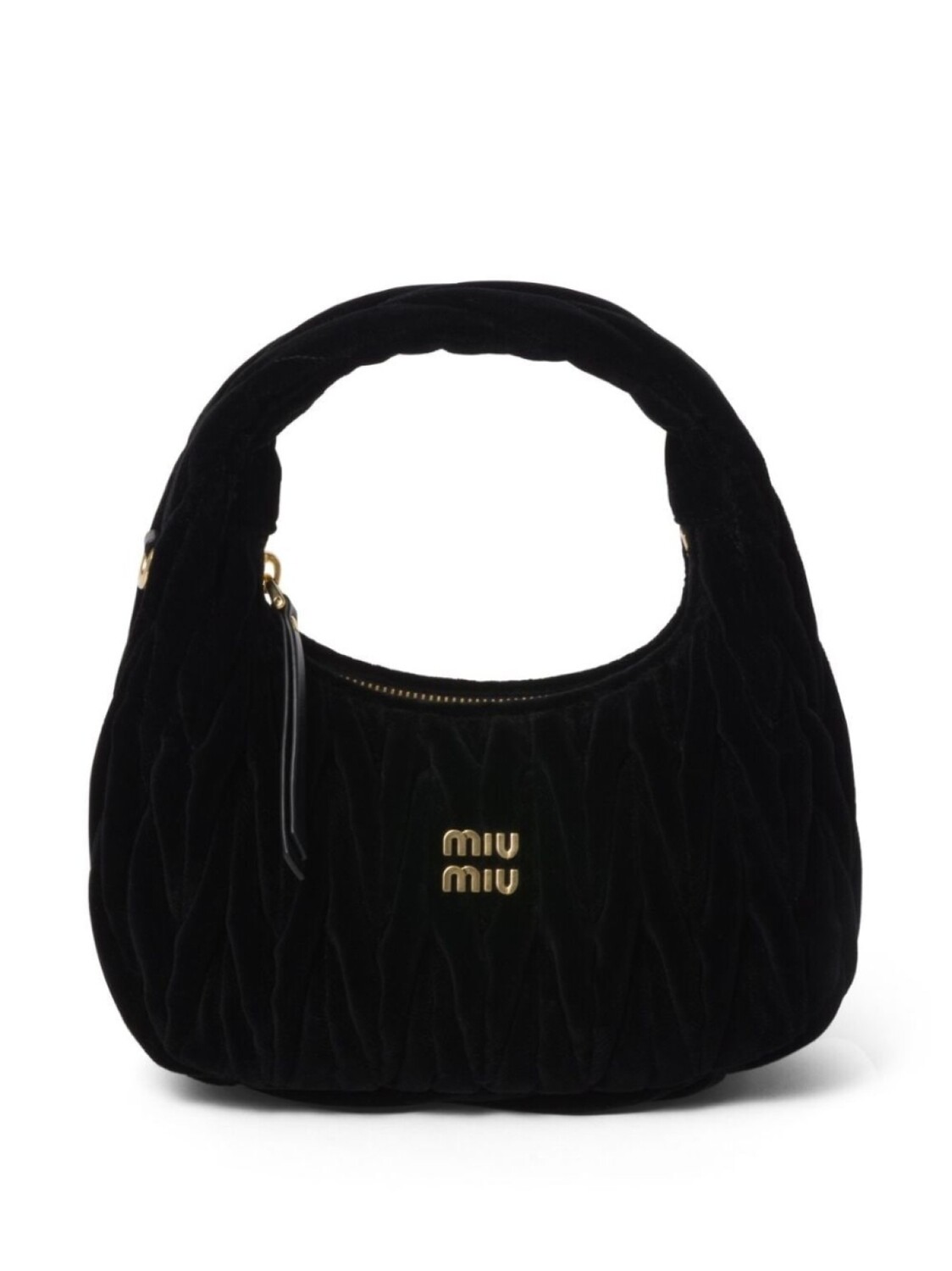 

Стеганая сумка на плечо Miu Miu Wander, черный