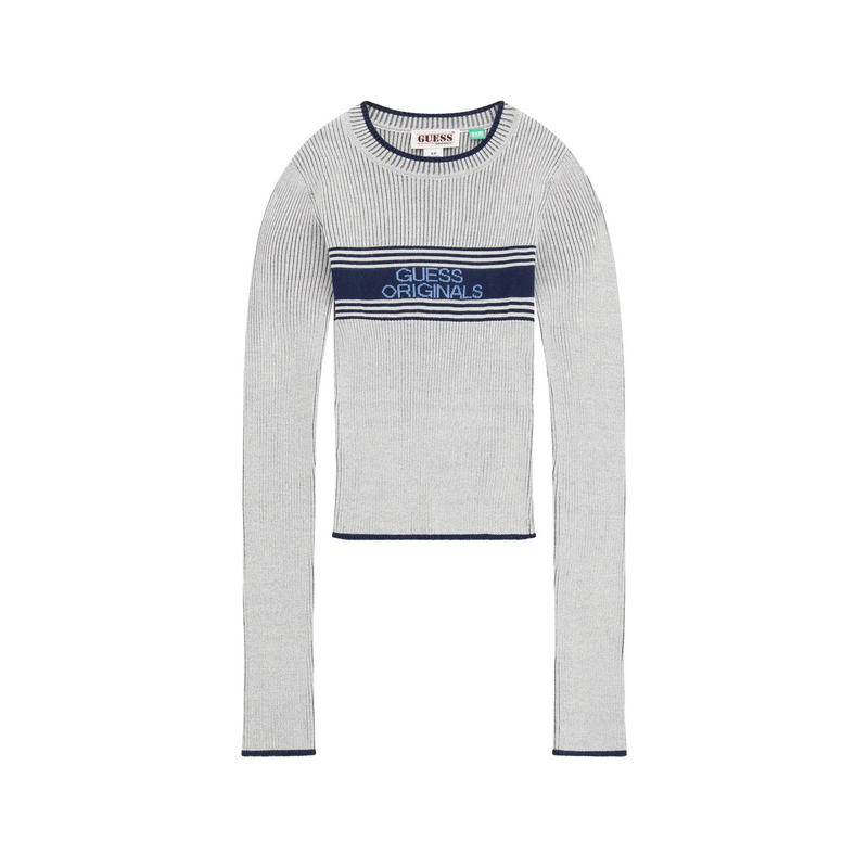 

Трикотажный свитер с круглым вырезом для женщин GUESS, f0f2-белый