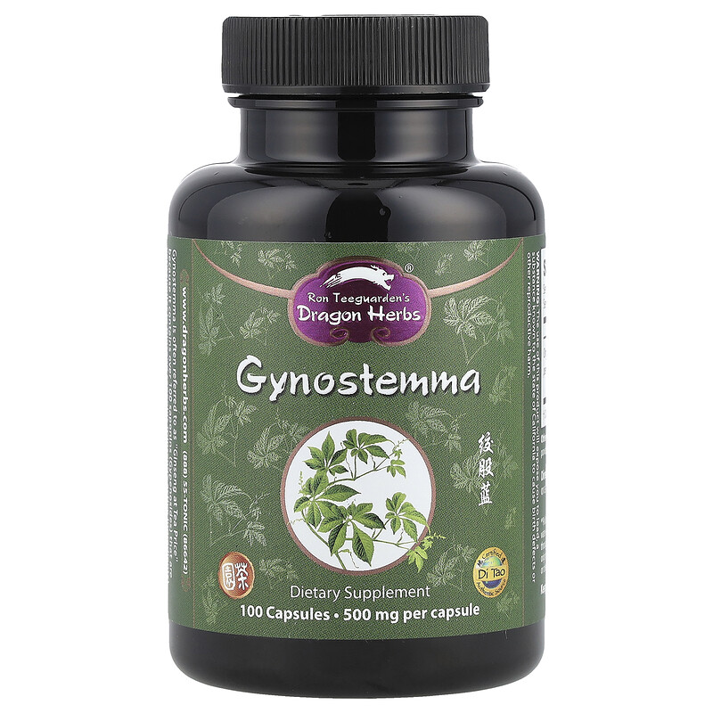 

Dragon Herbs, Гиностемма, 1500 мг, 100 капсул (500 мг на капсулу)