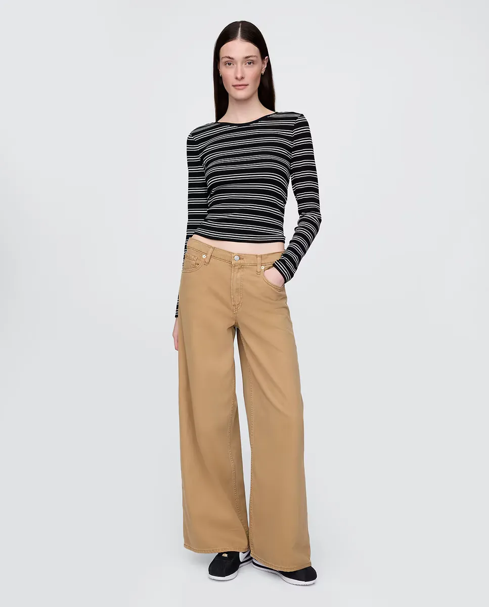 

Широкие женские джинсы Gap, светло-коричневый