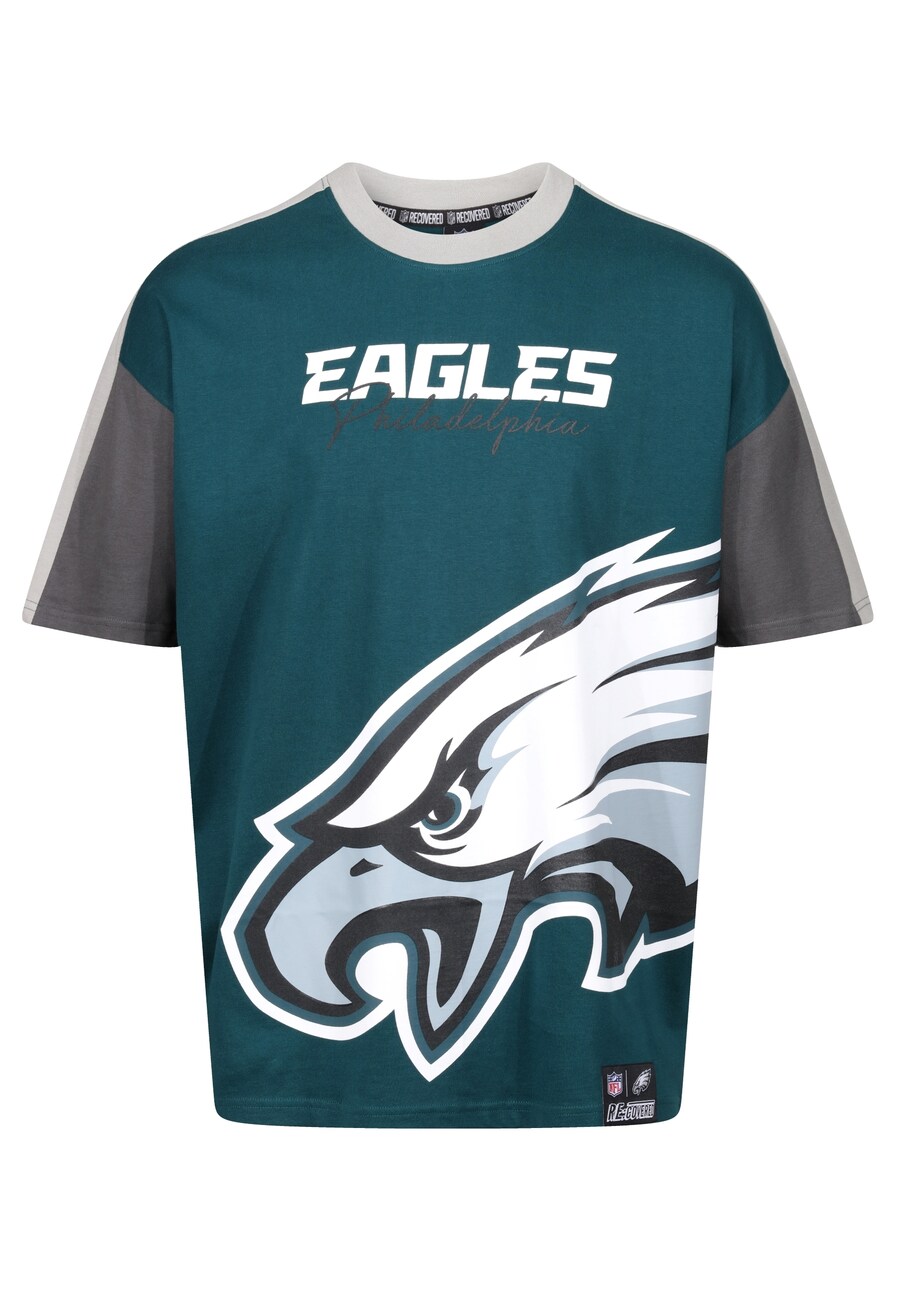 

Футболка Recovered NFL Eagles Philadelphia Cut and Sew Midnight, Turquoise